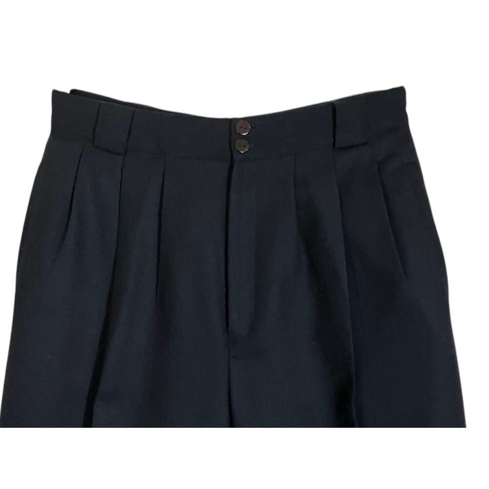 Giorgio Sant'Angelo Women's Navy Hi-Rise 100% Wool 29.5" Inseam Pants SZ 10 VTG - Picture 4 of 7